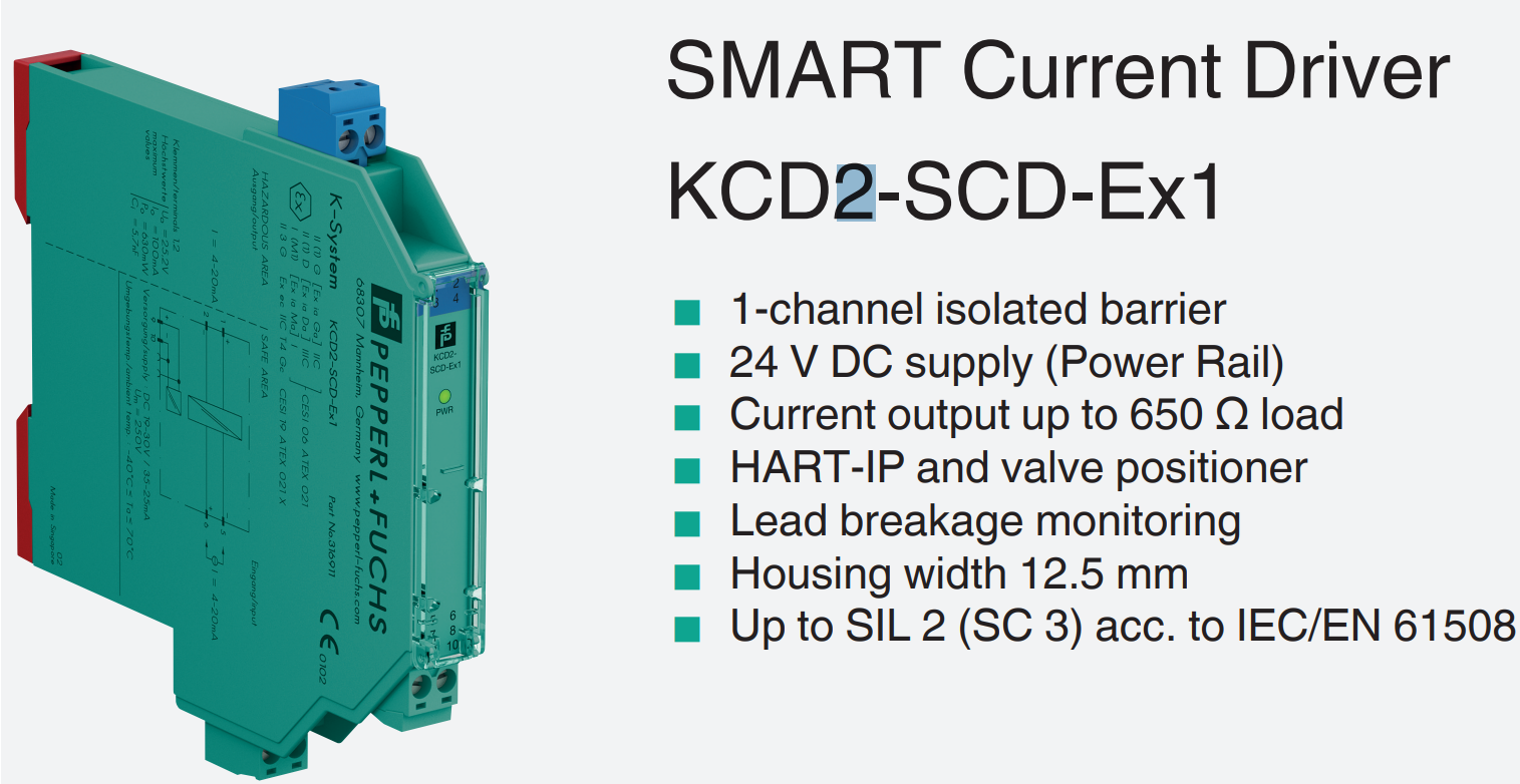 倍加福隔离式安全栅KCD2-SCD-EX1接线方式及应用